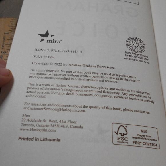 Voice of Fear by Heather Graham Paperback 2022 Krewe of Hunters #38 - Picture 5 of 7